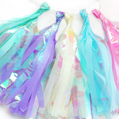 Image of Unicorn Party Paper Foil Tissue Tassel