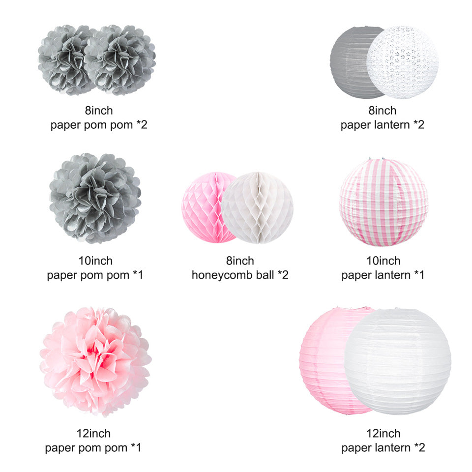 Baby Shower Lanterns Flowers