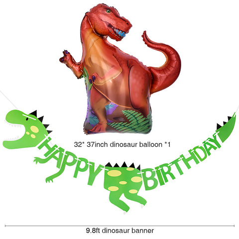 Image of Dinosaur Birthday Party Decoration Kit balloon and garland