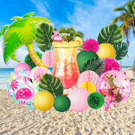 Flamingo Beach Party Decoration Kit