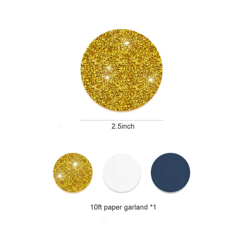 Image of navy party decorations confetti