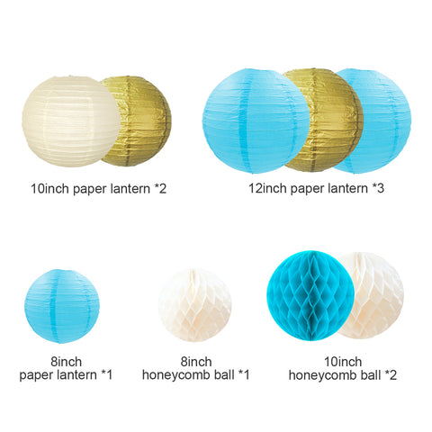 Image of Paper Flowers Lanterns Kit size