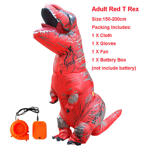 Image of Adult Kid Inflatable Dinosaur Costume