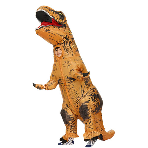 Image of Adult Kid Inflatable Dinosaur Costume