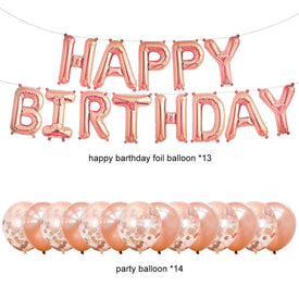 Rose Gold Party Decorations for Birthday