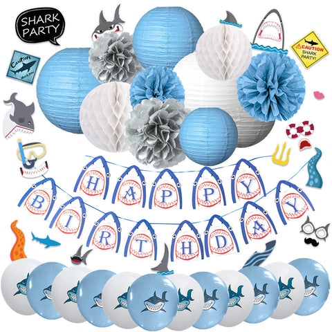 Image of Shark Birthday Party Decoration