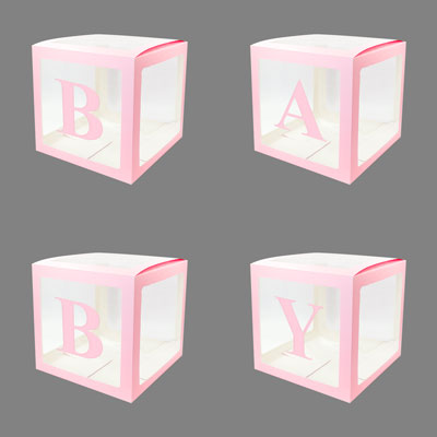 Alphabet Number Transparent Packing Name  DIY Letter Balloon Box