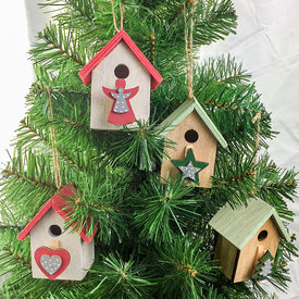 Wood-House-XMAS-Tree-Pendants