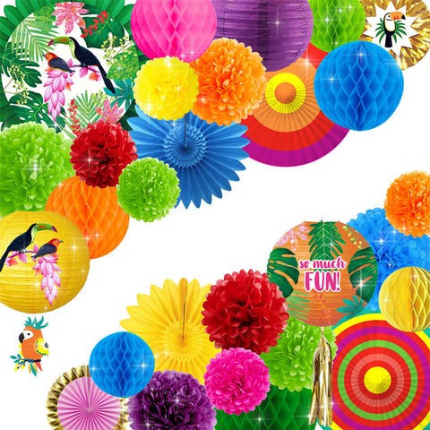 Image of Tropical-Parrot-Party-Decoration-Kit