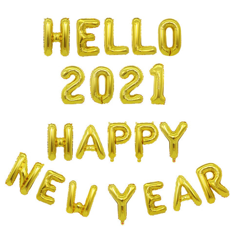 Image of HELLO 2021  Happy New Year Balloon Kit