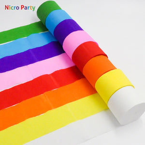 8 Rolls Crepe Paper Streamers in 8 Colors for Wedding Birthday Baby Shower Graduation Colorful Candyland Party Decoration Backdrop Rainbow DIY Supplies Colored Living Room Bedroom Decor Art Crafts