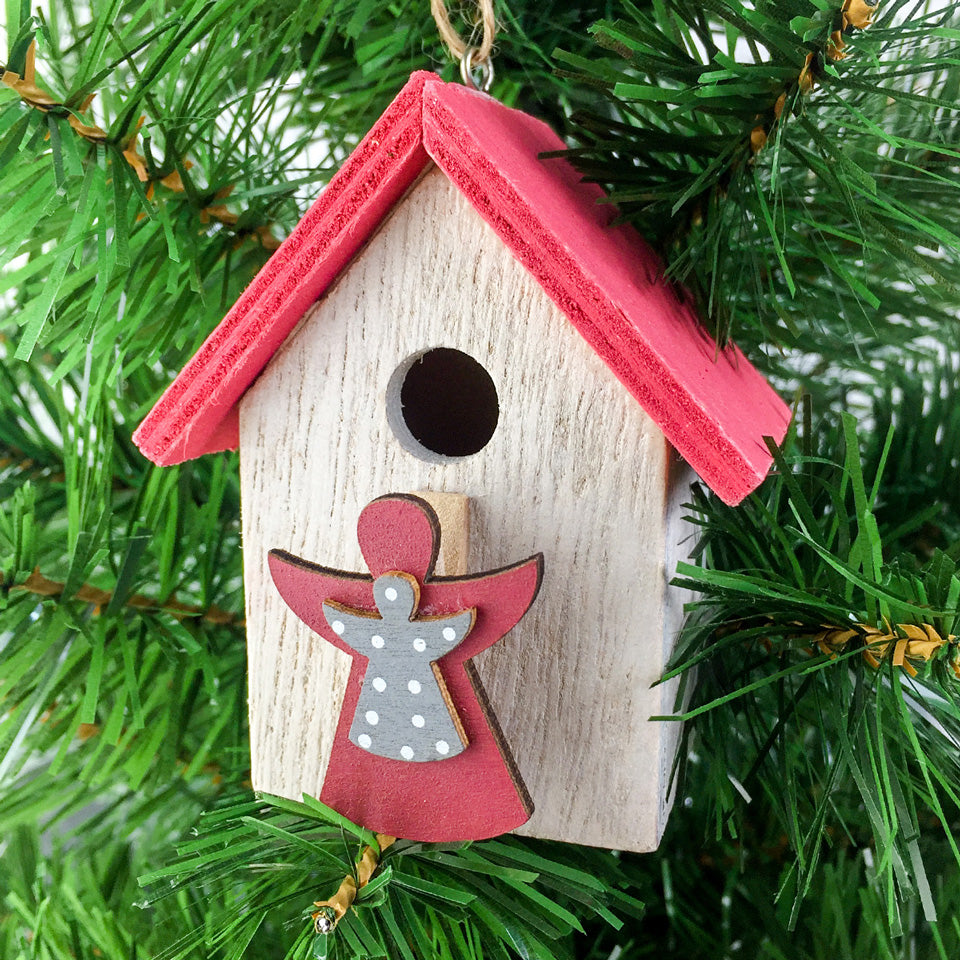 Wood-House-XMAS-Tree-Pendants