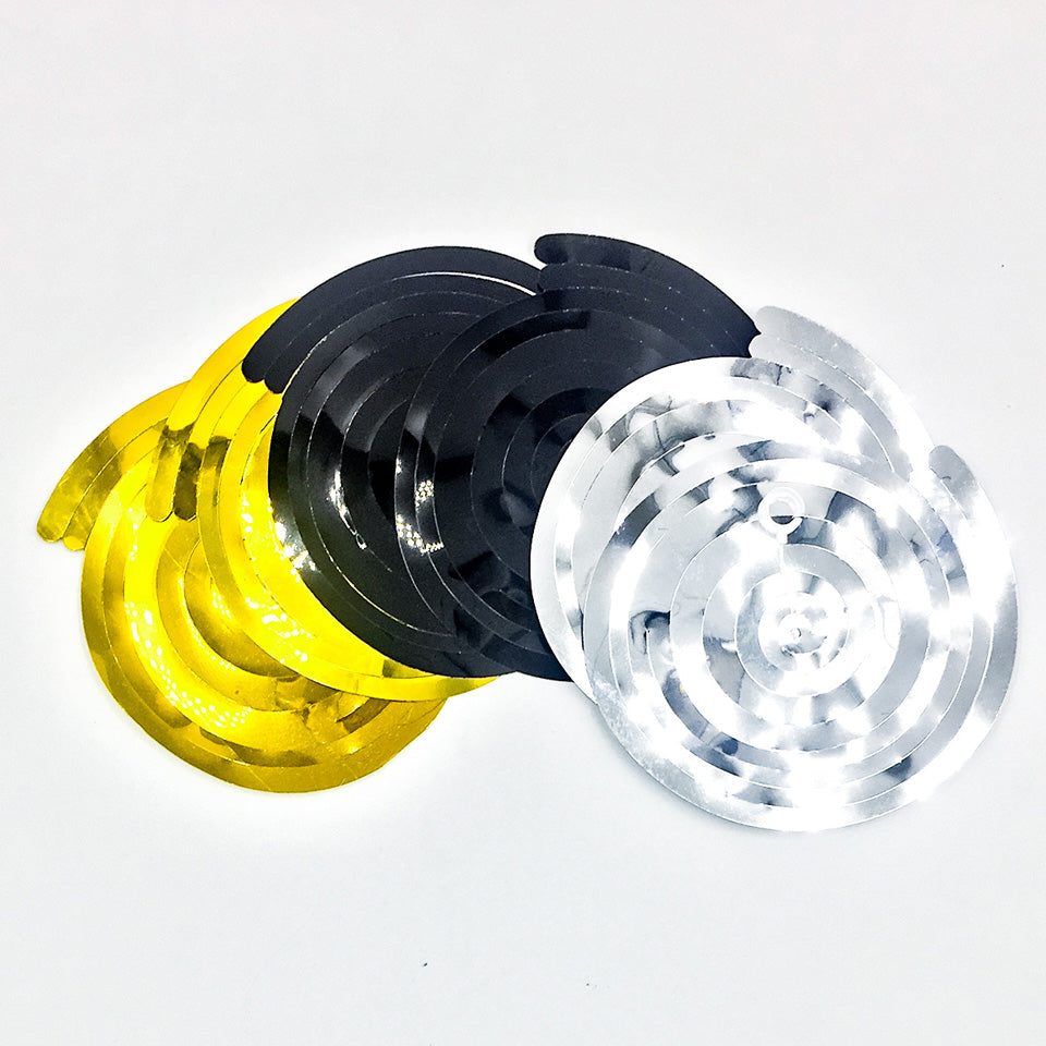 30 40 50 Birthday Gold Black DIY Spiral Ornaments Swirl | Nicro Party