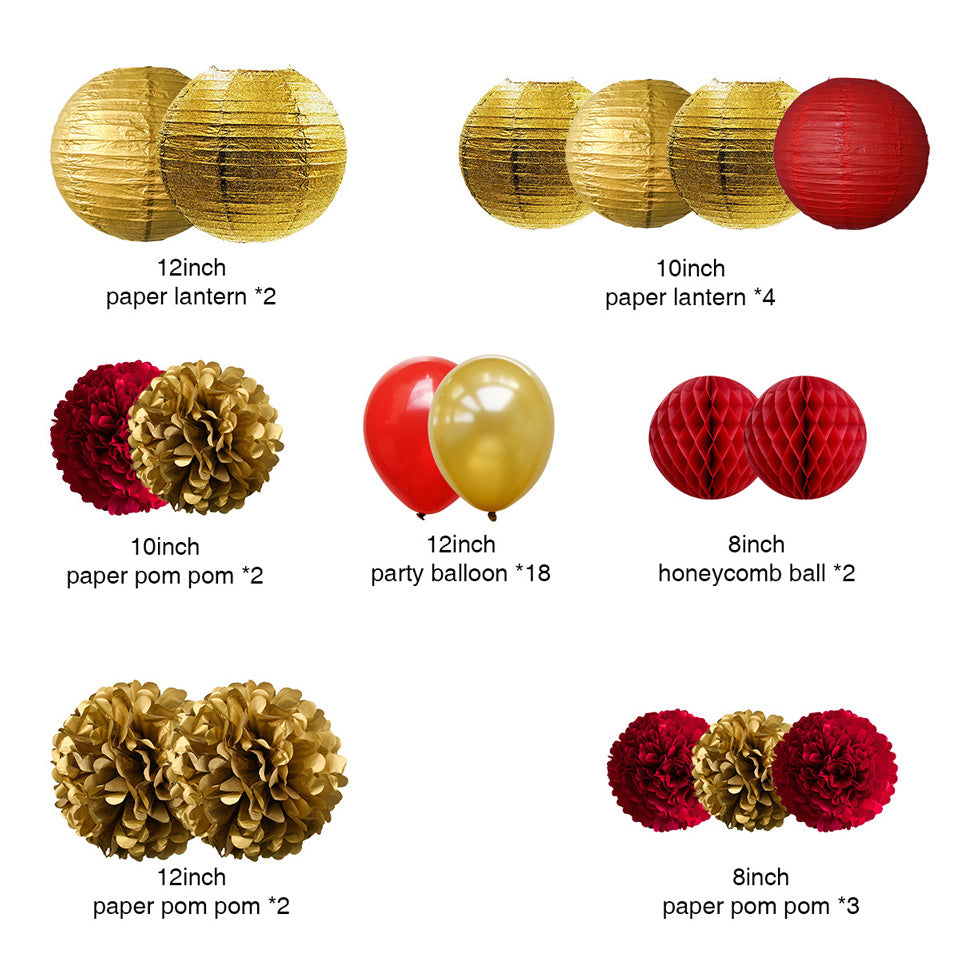 30th  Birthday Party Decoration lanterns flowers