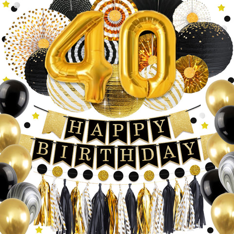 Image of 40th Birthday Party Decoration Kit