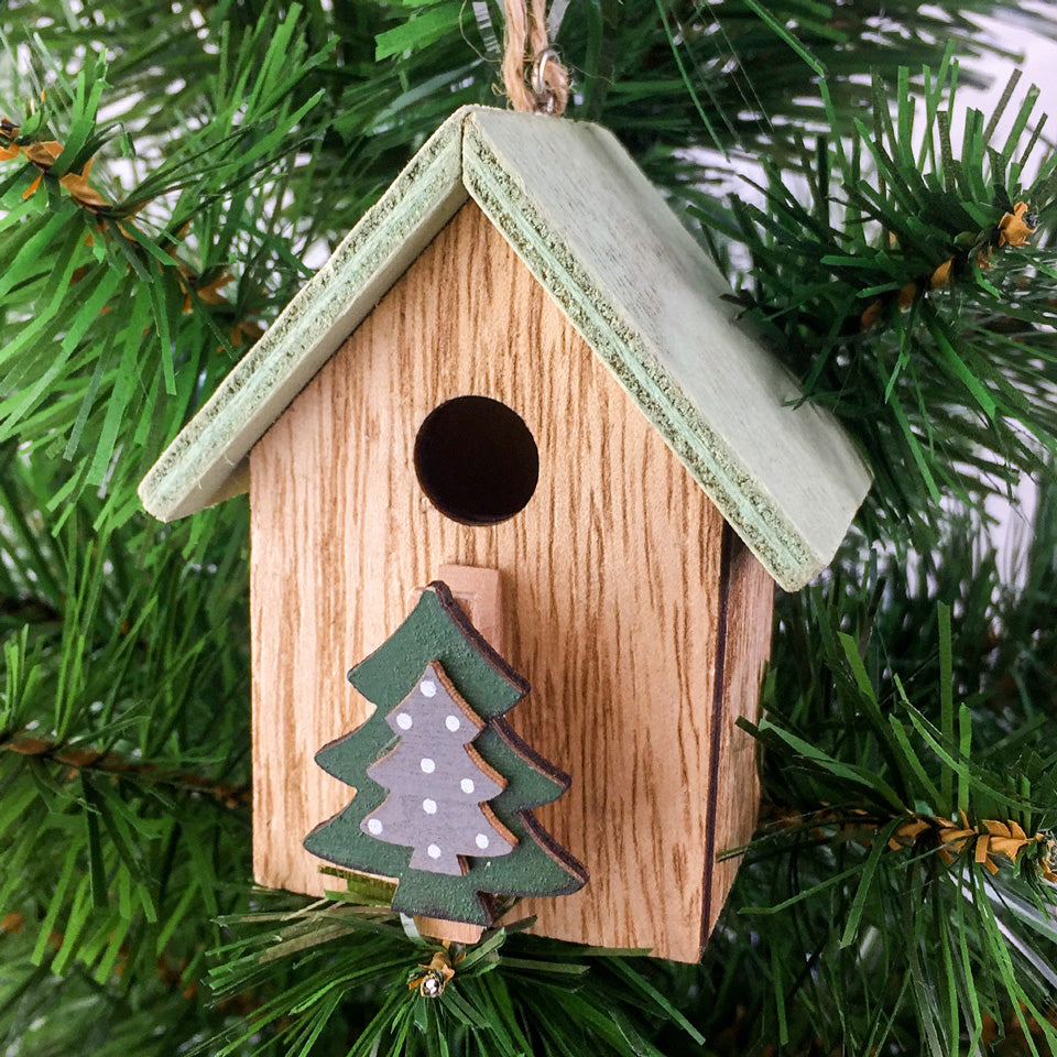 Wood-House-XMAS-Tree-Pendants