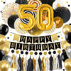 50th Gold Birthday Party Decoration Kit