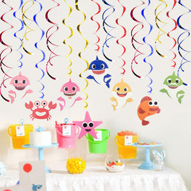 Shark Swirl Spiral Ornaments | Nicro Party