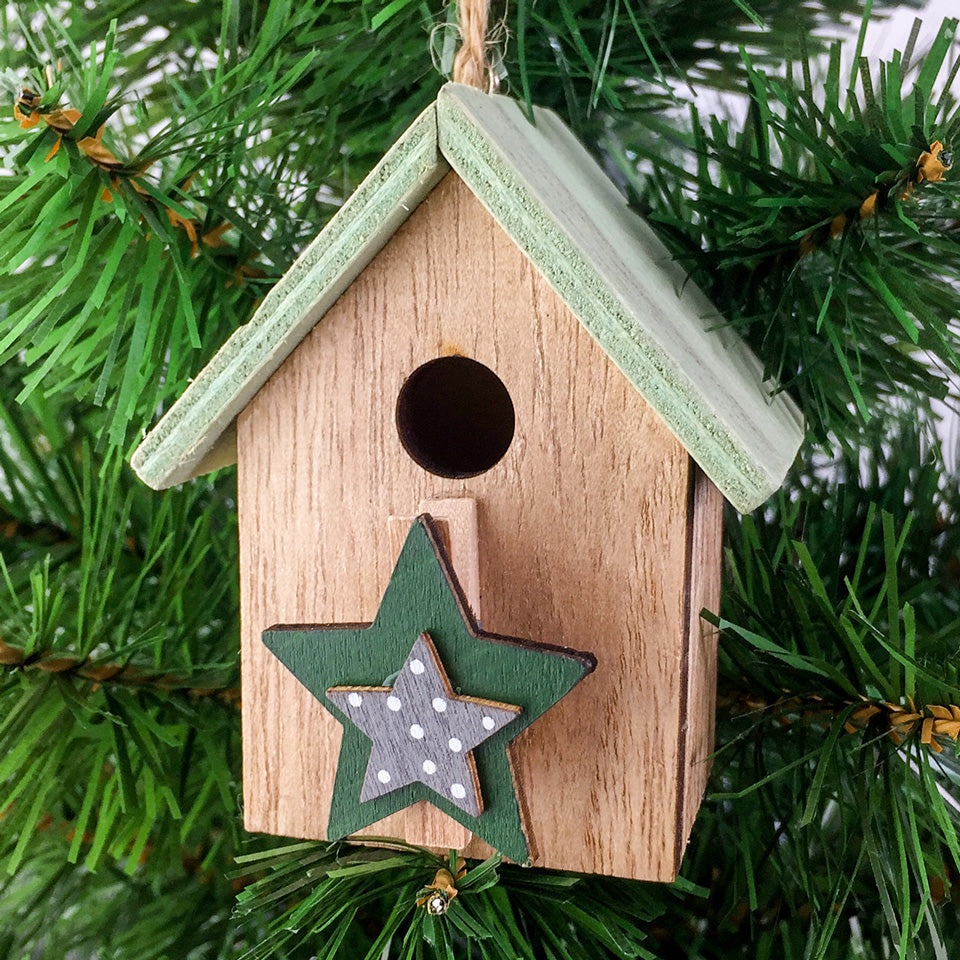 Wood-House-XMAS-Tree-Pendants