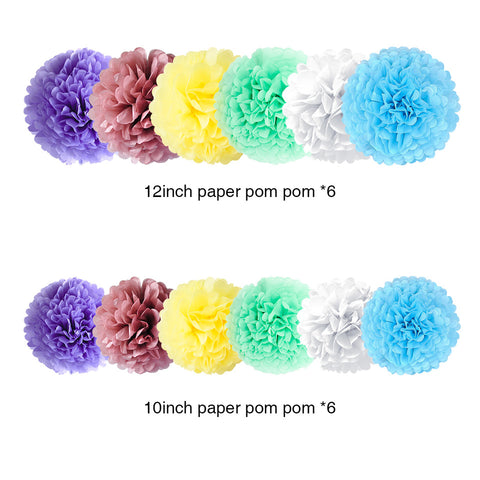 Image of Unicorn Party Decoration paper flowers
