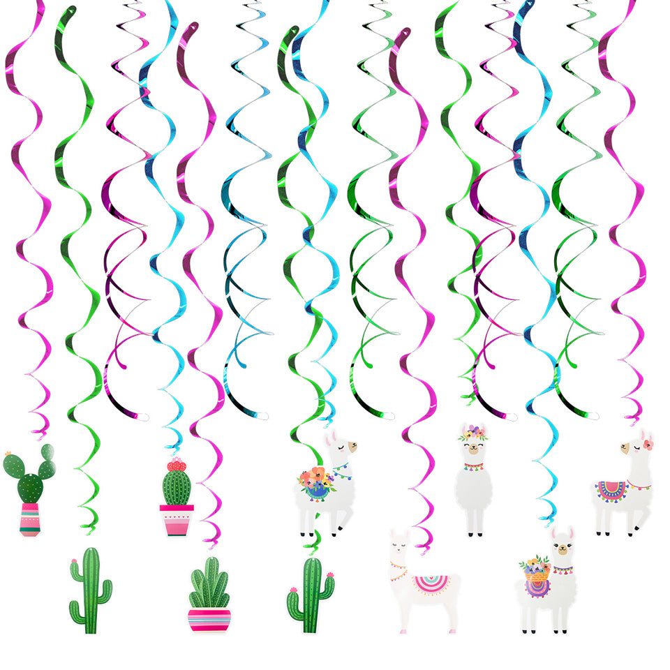 Alpaca Swirl Spiral Ornaments | Nicro Party