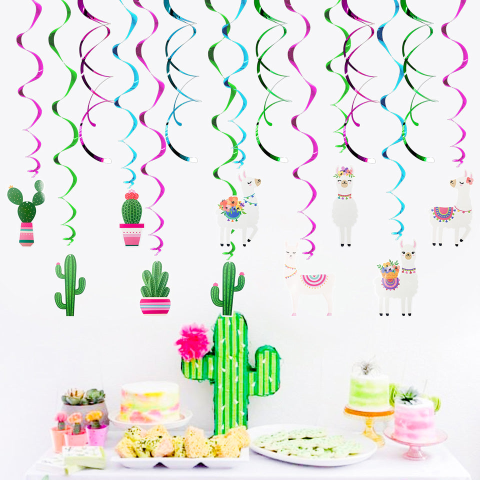 Alpaca Swirl Spiral Ornaments | Nicro Party