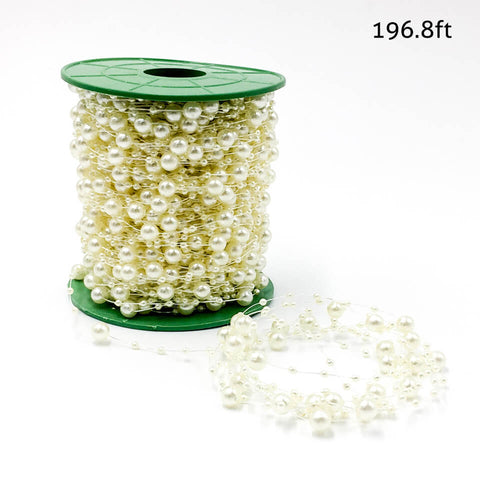 Image of 65 yard Artificial Pearls Beads Chain Garland | Nicro Party