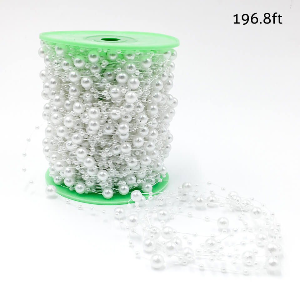 65 yard Artificial Pearls Beads Chain Garland | Nicro Party