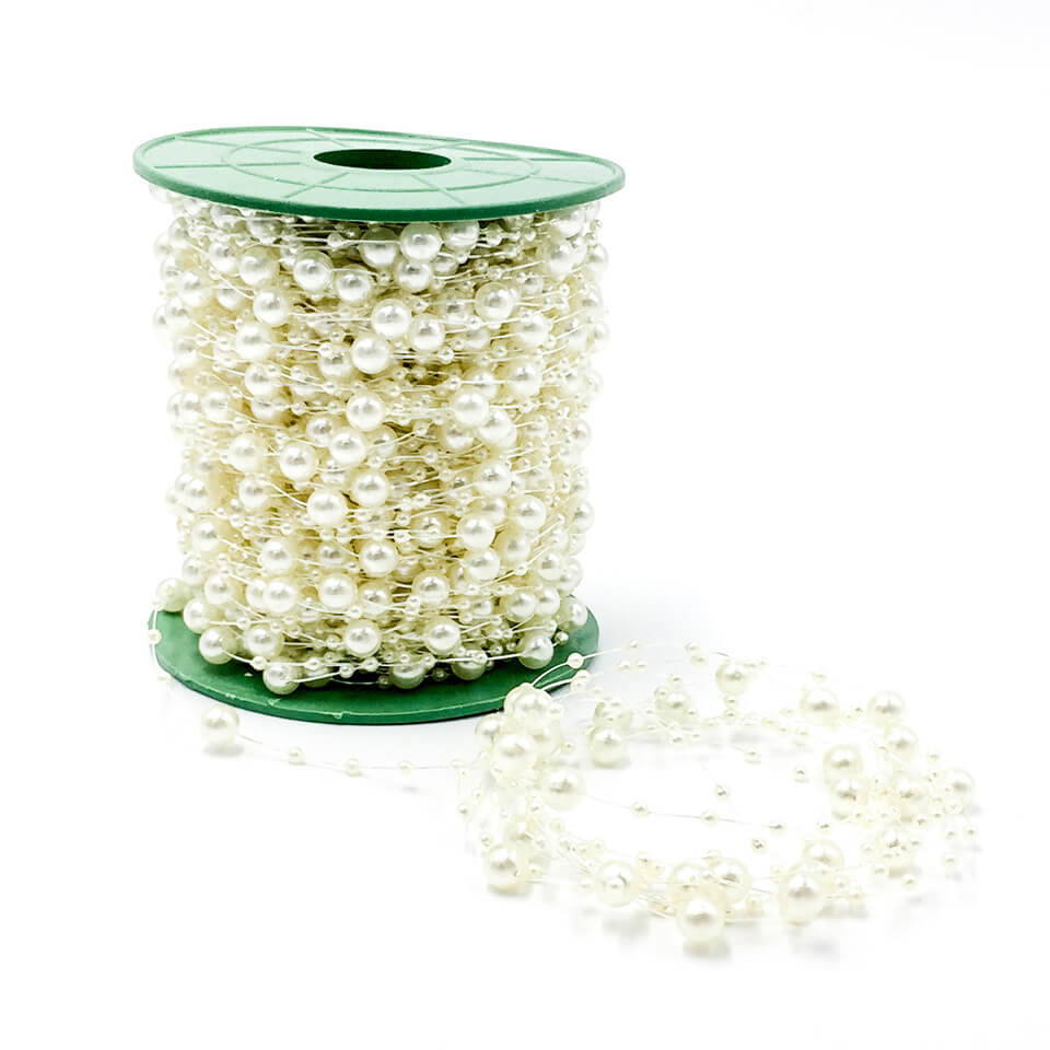 65 yard Artificial Pearls Beads Chain Garland | Nicro Party