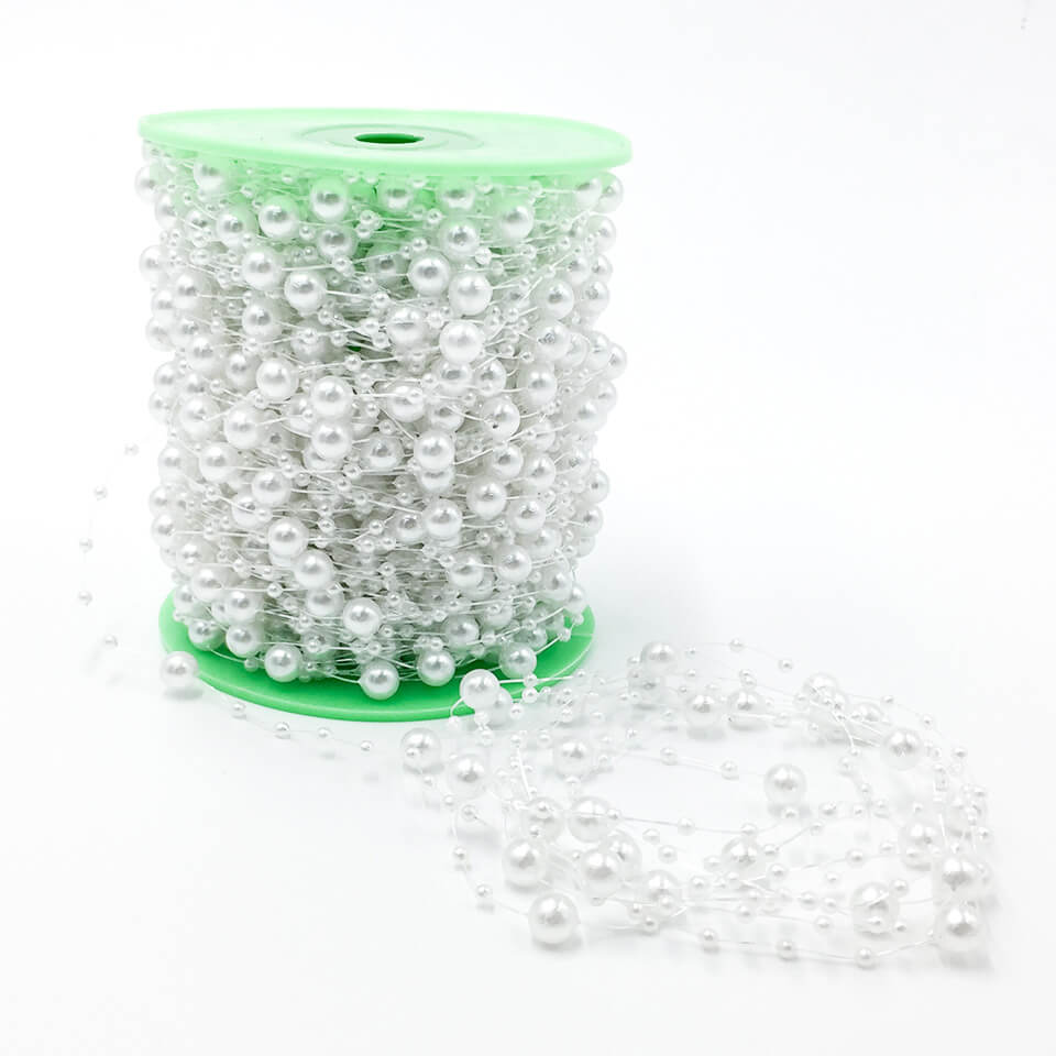 65 yard Artificial Pearls Beads Chain Garland | Nicro Party