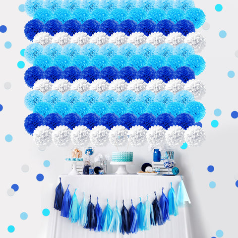 Image of Blue Gradient Party Decoration Kit