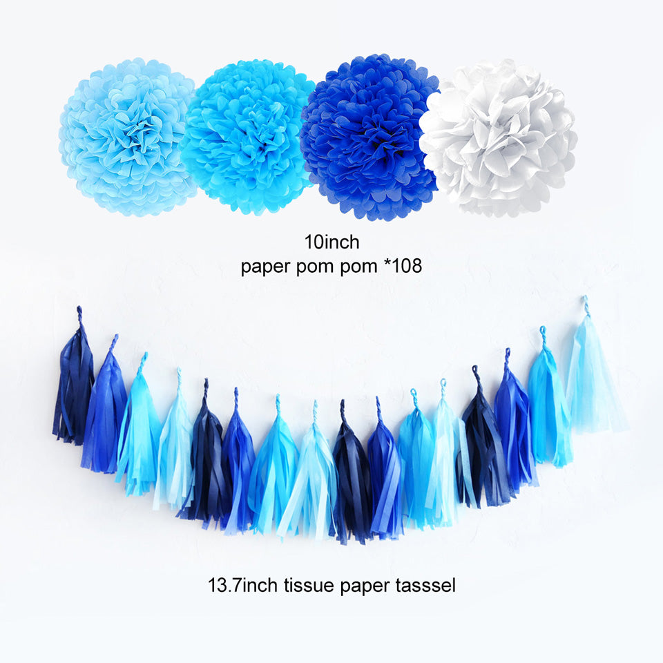 Blue Gradient Party Decoration Kit