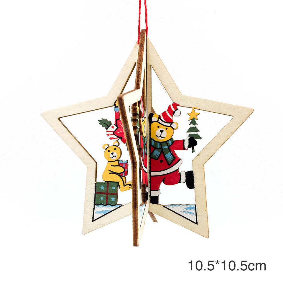 Christmas 3D Wooden Pendants | Nicro Party