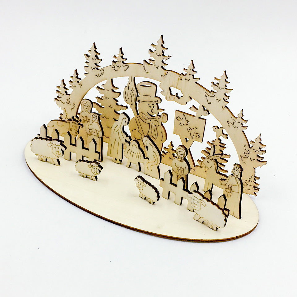  Christmas Creative Table Wood DIY Decoration | Nicro Party