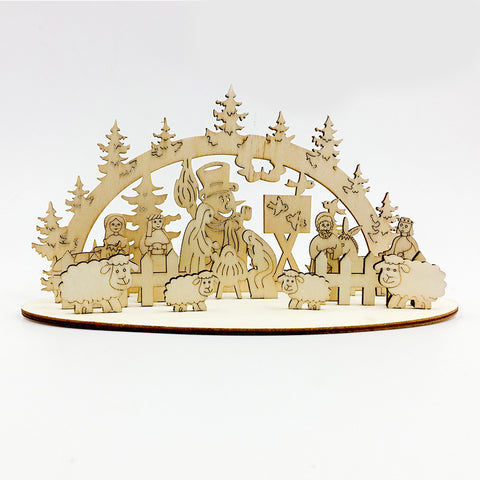 Image of Christmas Creative Table Wood DIY Decoration | Nicro Party