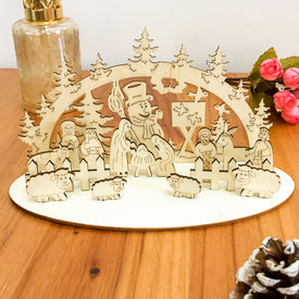  Christmas Creative Table Wood DIY Decoration | Nicro Party