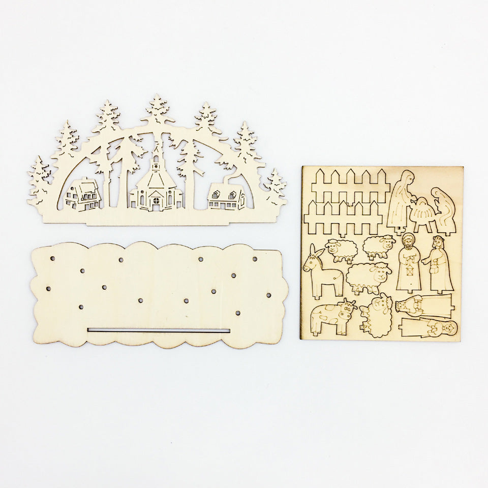  Christmas Creative Table Wood DIY Decoration | Nicro Party