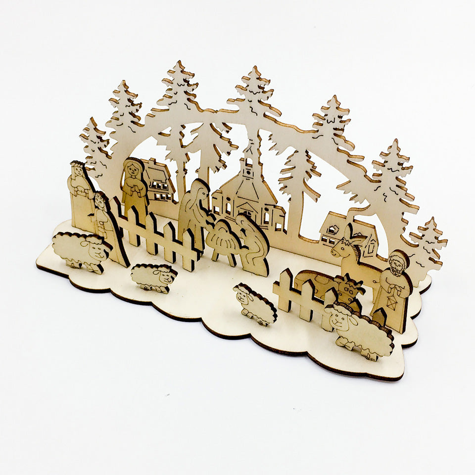  Christmas Creative Table Wood DIY Decoration | Nicro Party