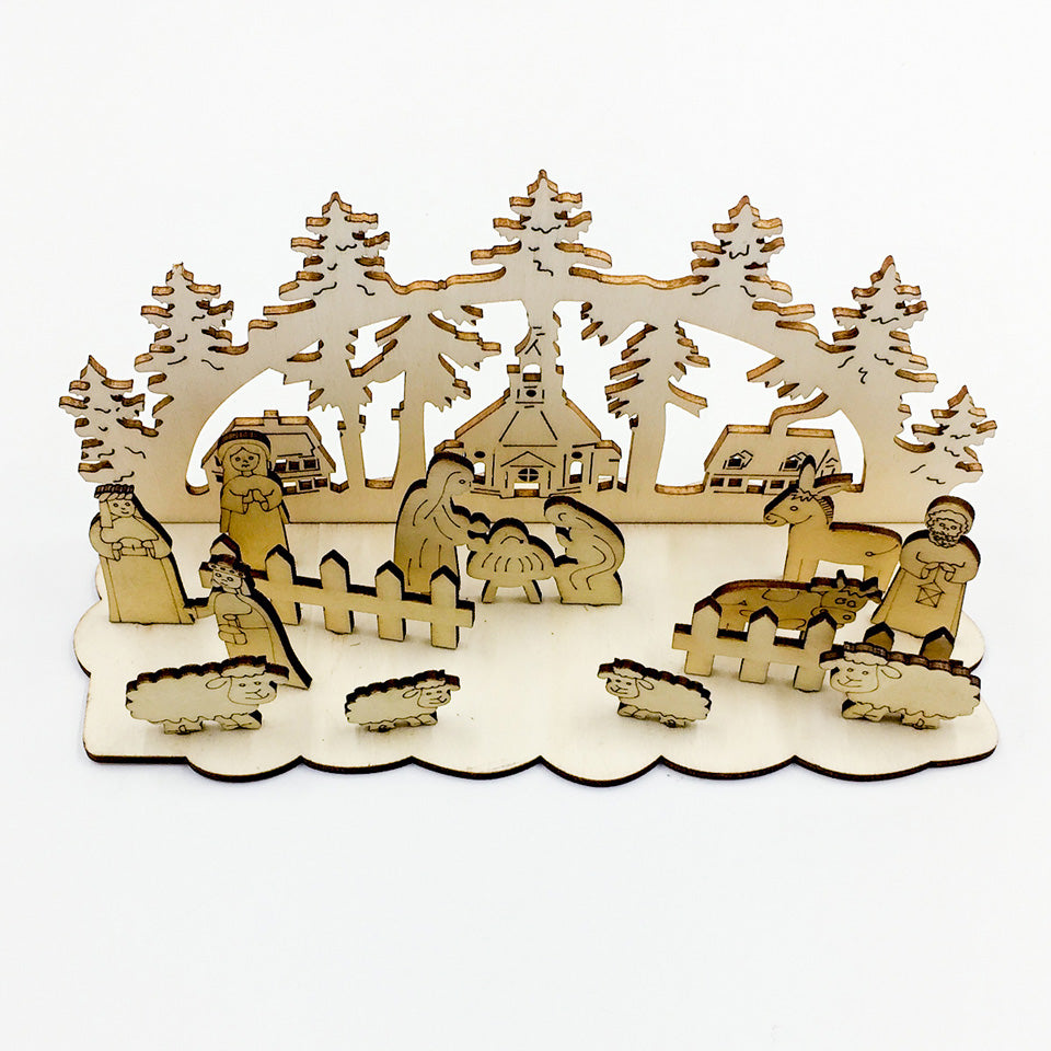  Christmas Creative Table Wood DIY Decoration | Nicro Party