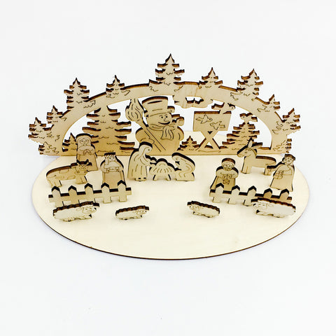 Image of  Christmas Creative Table Wood DIY Decoration | Nicro Party