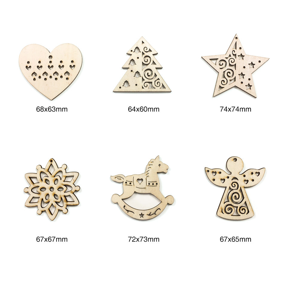 6 Styles Christmas Ornaments 