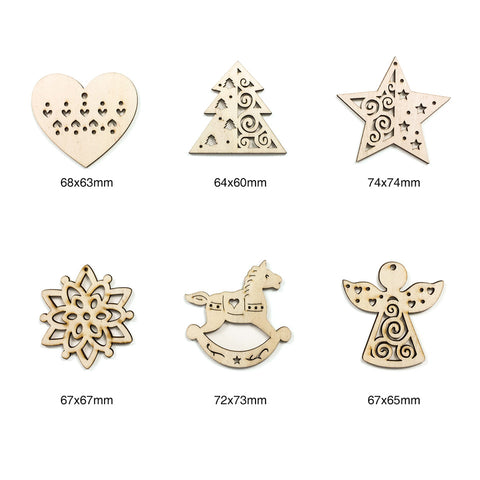 Image of 6 Styles Christmas Ornaments 