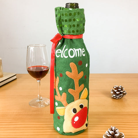 Image of Christmas Wine Bottle Cover