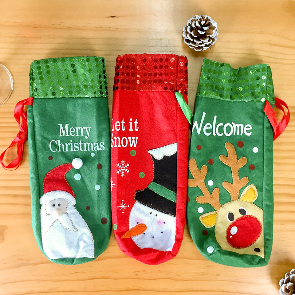 Christmas Wine Bottle Cover
