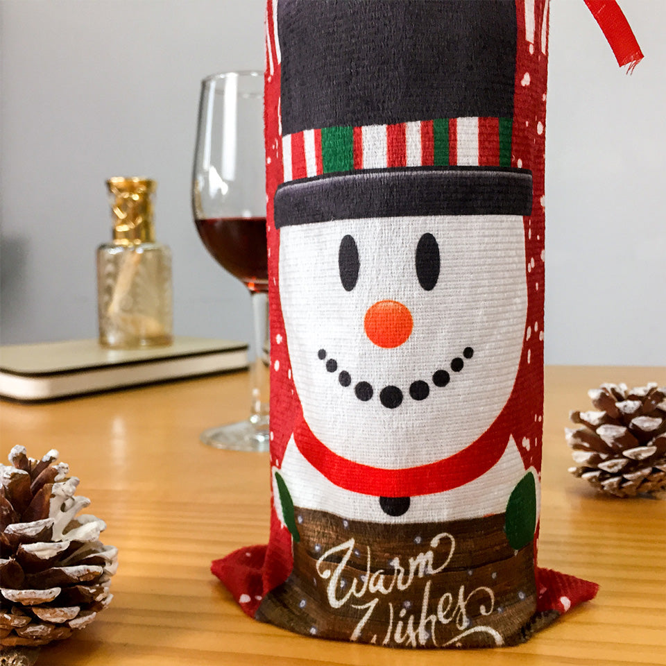 Christmas Wine Bottle Cover
