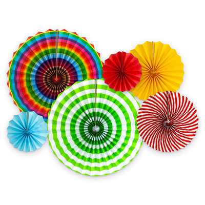 6 or 8 pcs/set Party Paper Fans   | Nicro Party