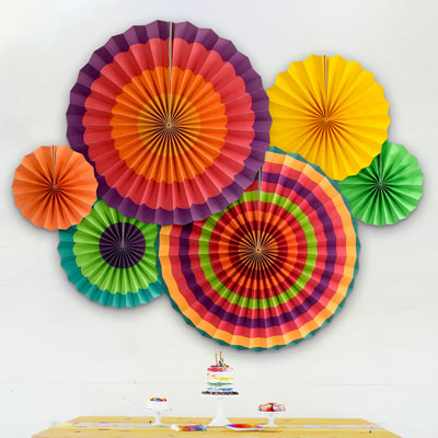 6 or 8 pcs/set Party Paper Fans   | Nicro Party