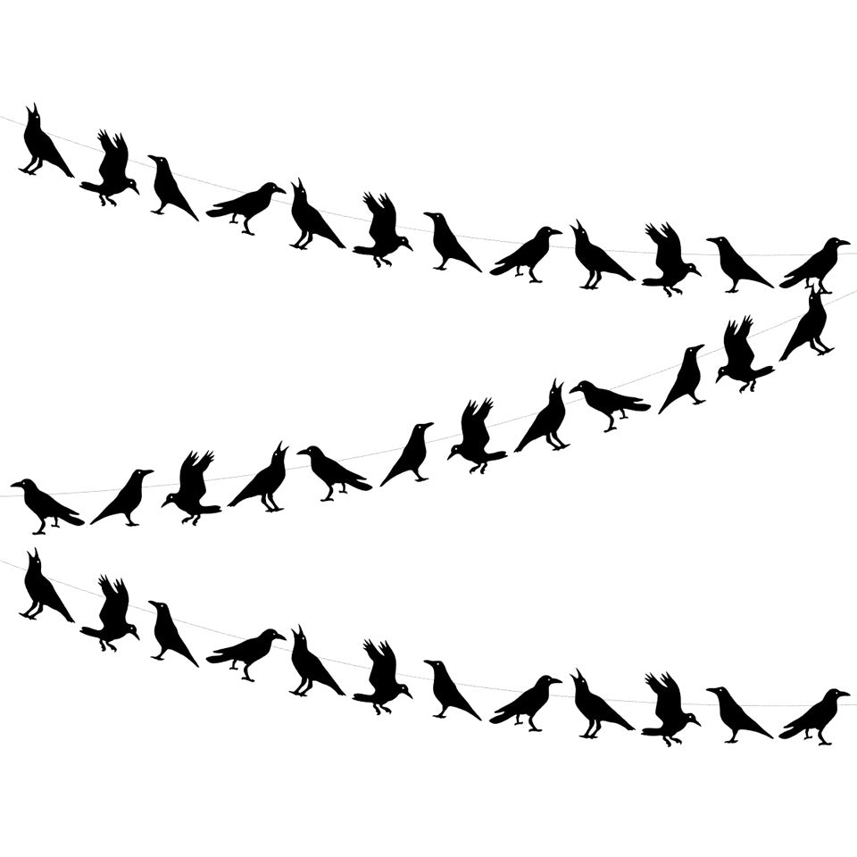 4 M Black Crow Paper Garland | Nicro Party