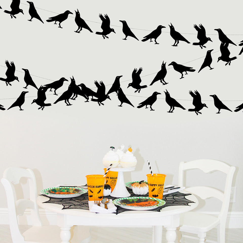 4 M Black Crow Paper Garland | Nicro Party