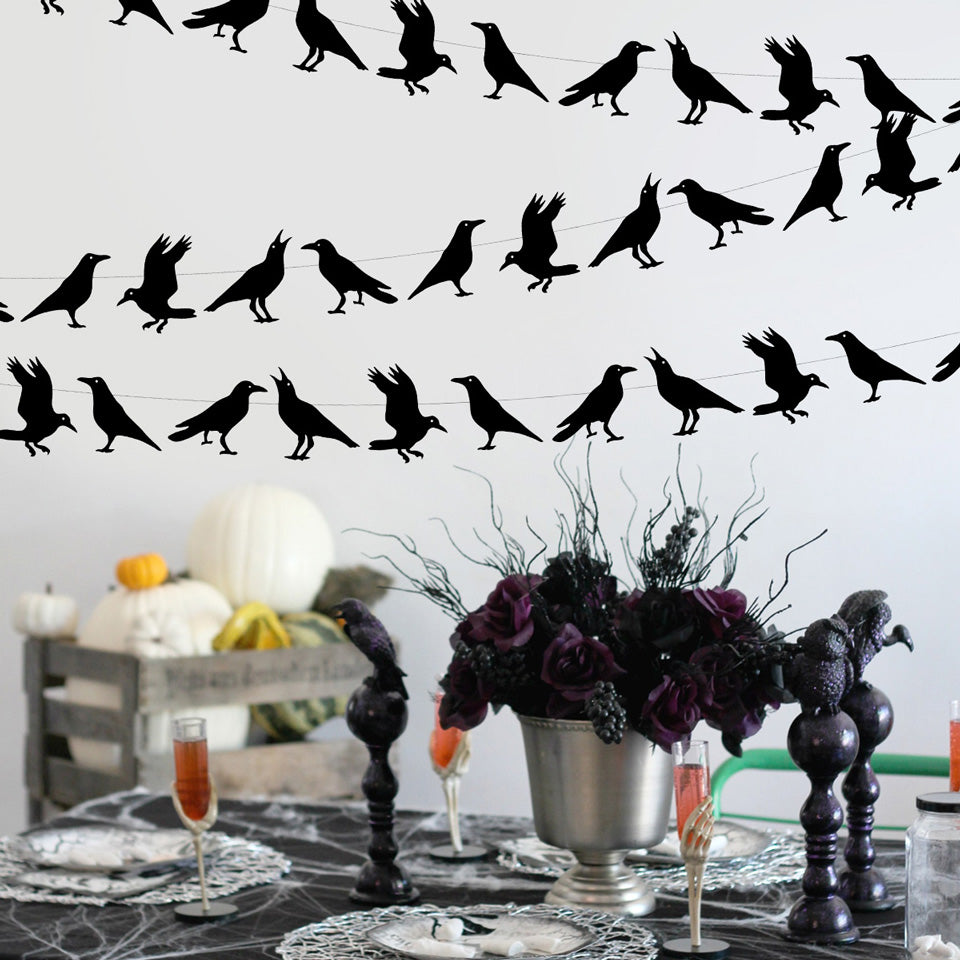 4 M Black Crow Paper Garland | Nicro Party